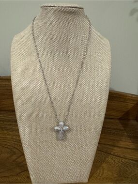 Treasure Jewels Faithful Glow Silver Cross Necklace - Women